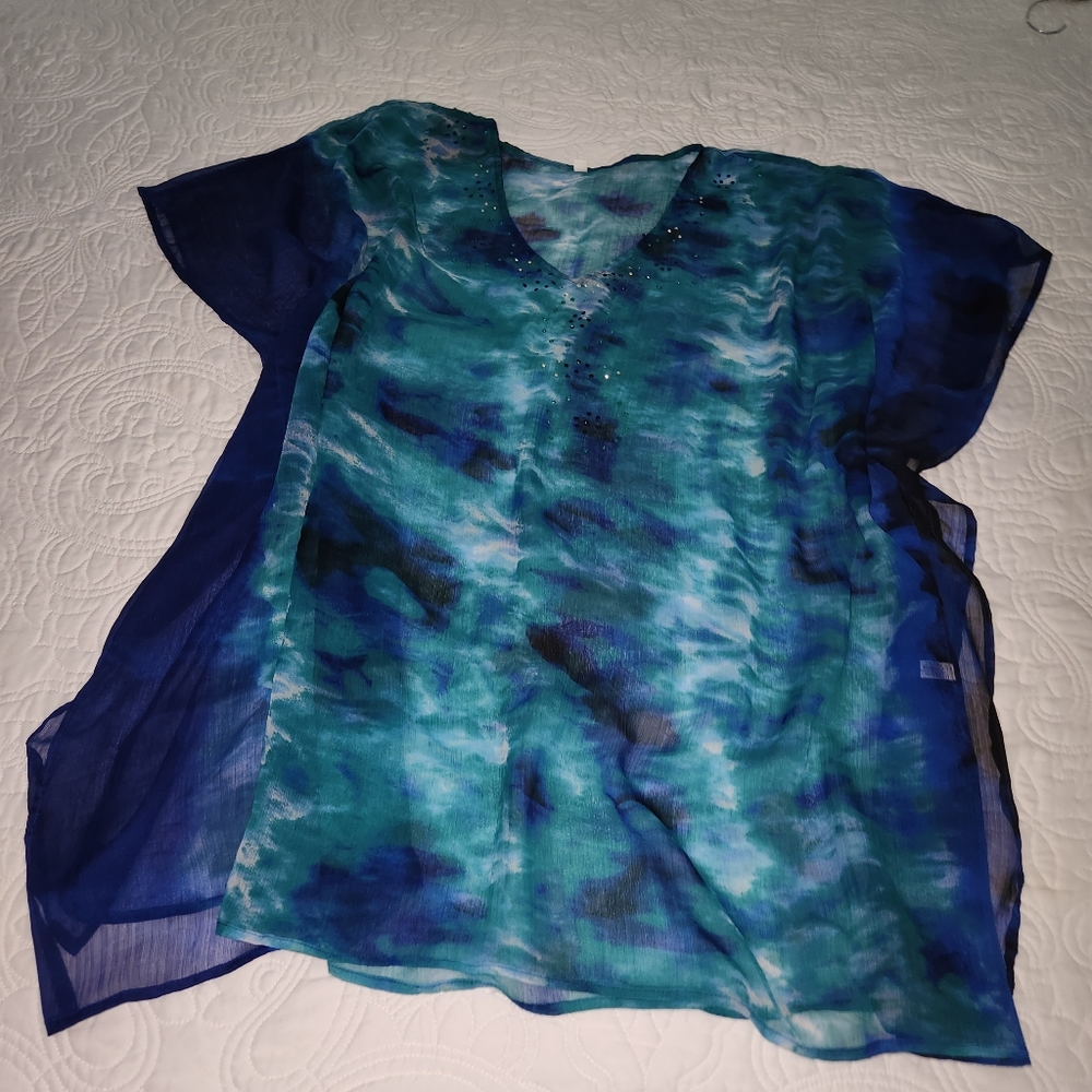 Sheer tunic coverup/dress - Picture 6 of 7